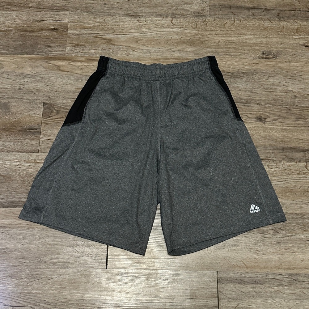 RBX Performance Mens Athletic Shorts‎ Gray Black X-Dri Gym Training Size Medium